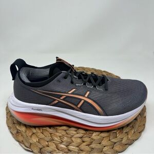 Asics Charcoal and Coral Athletic Shoes